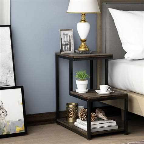 metal box frame side table|contemporary end tables metal.